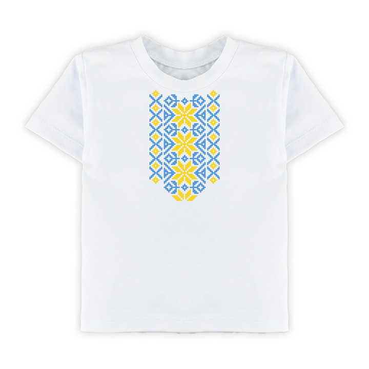 футболка с украинским орнаментом Sky Blue Yellow