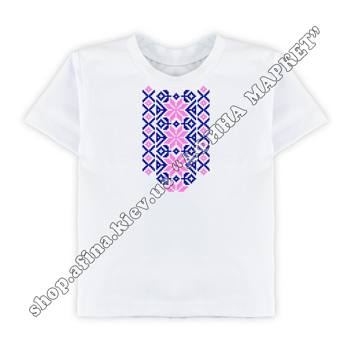 футболка с украинским орнаментом Purple Pink