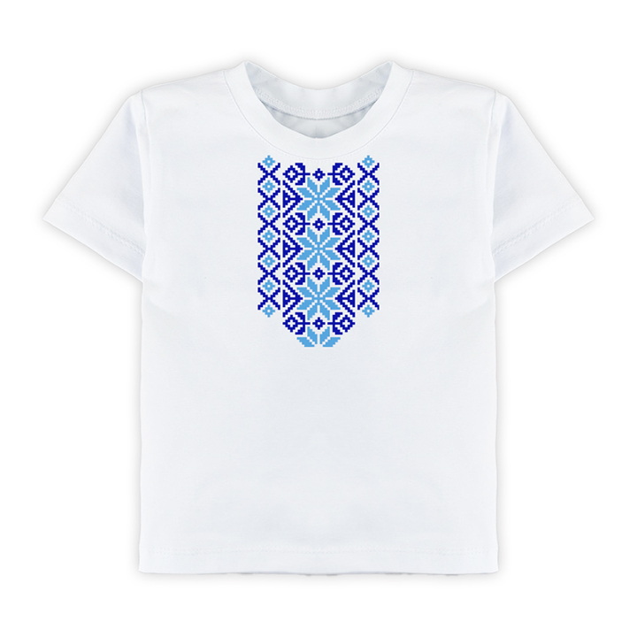 футболка с украинским орнаментом Royal Blue/Sky Blue