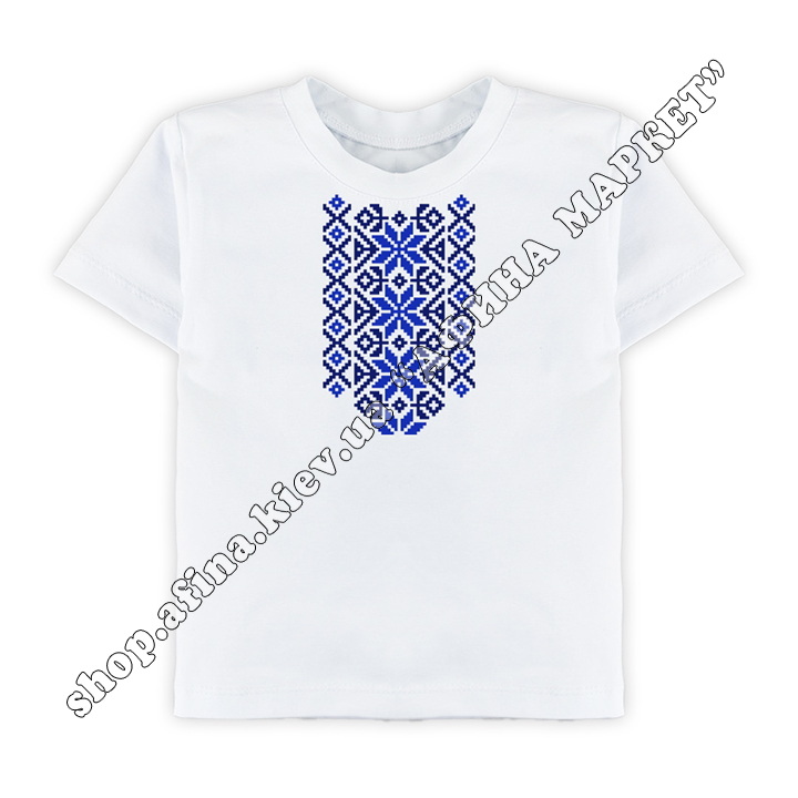 футболка с украинским орнаментом Navy Royal Blue