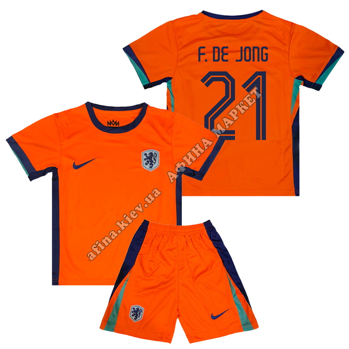  F. DE JONG 21 сборной Нидерландов EURO 2024 Nike Netherlands Home 