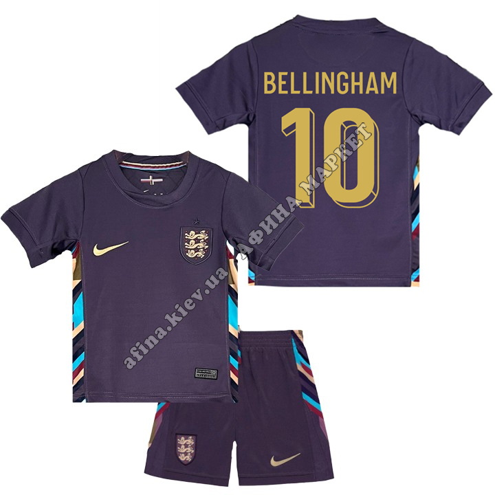 BELLINGHAM 10 сборной Англии EURO 2024 Nike England Away 