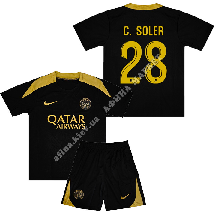 C.SOLER 28 ПСЖ 2024-2025 Nike Training Black 