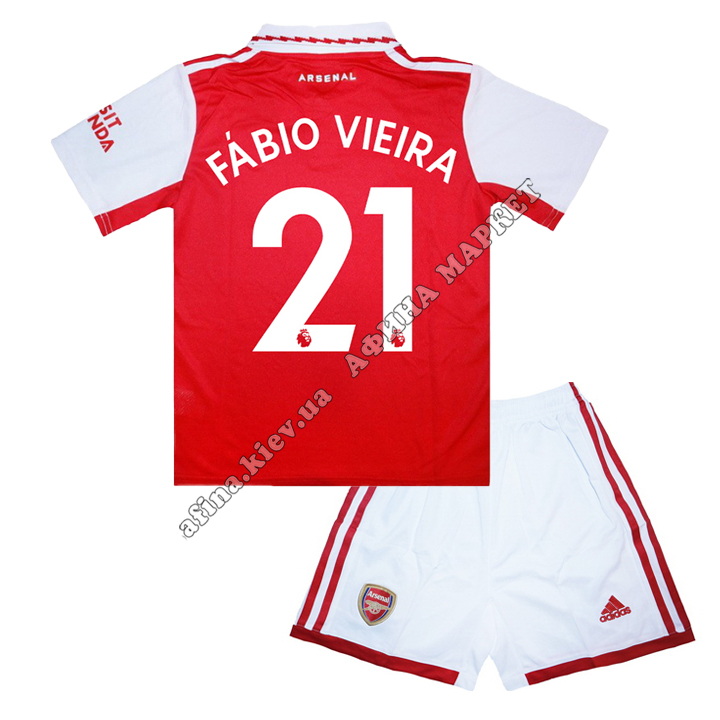 FÁBIO VIEIRA 21 Арсенал 2022-2023 Adidas Home 