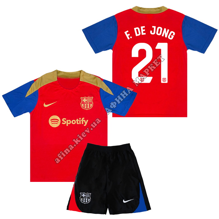 F. DE JONG 21 Барселона 2024-2025 Nike Training Red 