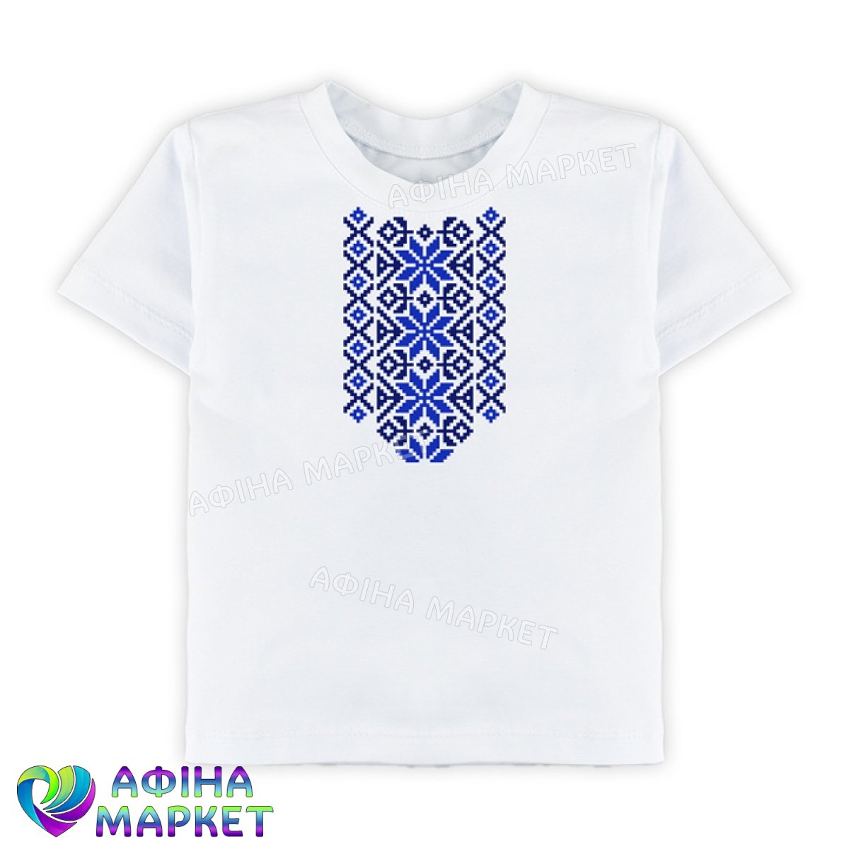 футболка з українським орнаментом Navy Royal Blue 164589