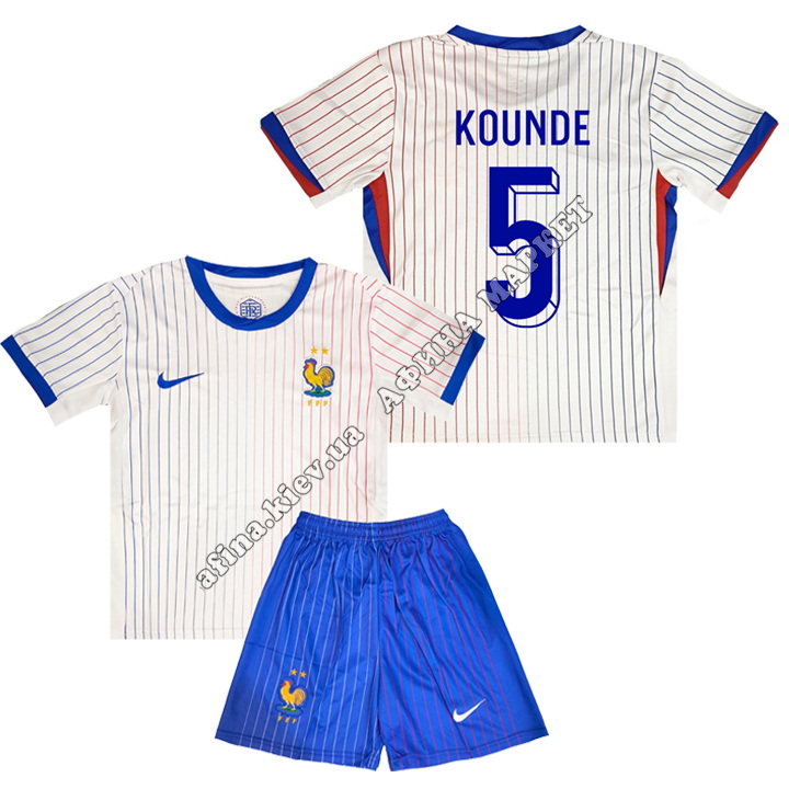 KOUNDE 5 сборной Франции EURO 2024 Nike France Away 