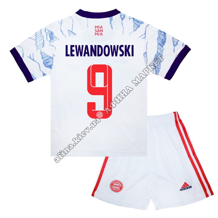 LEWANDOWSKI 9 Бавария Мюнен 2021-2022 Adidas резервная 