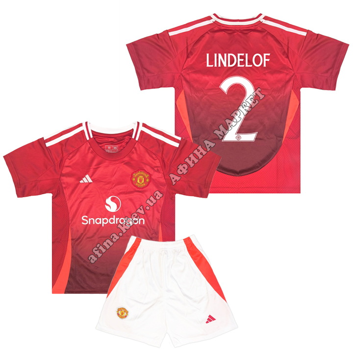 LINDELOF 2 Манчестер Юнайтед 2024-2025 Adidas Home 