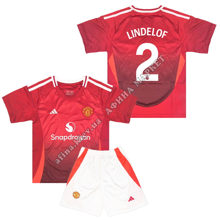 LINDELOF 2 Манчестер Юнайтед 2024-2025 Adidas Home 