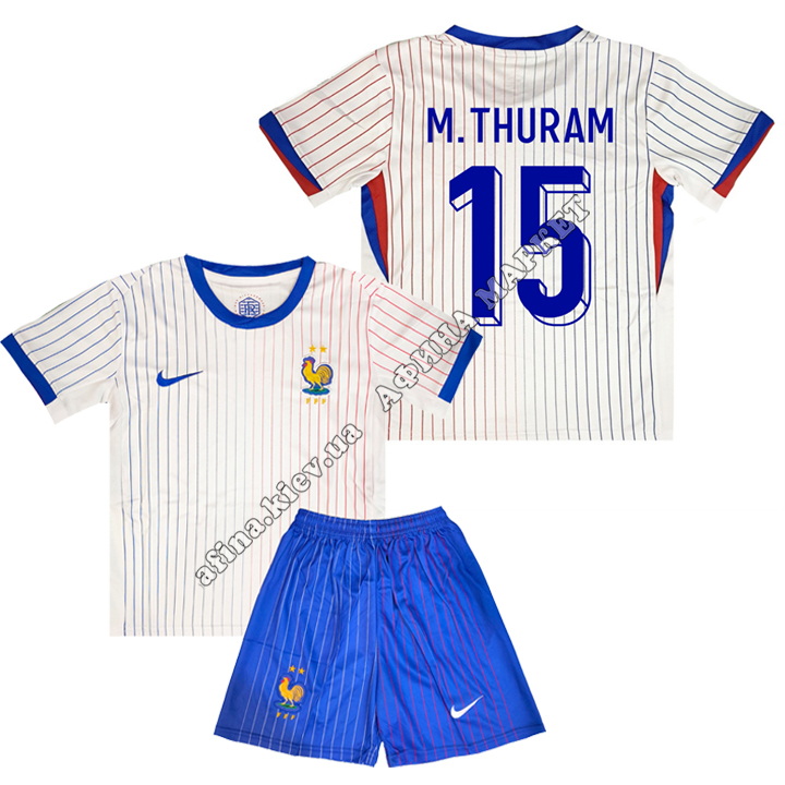 M.THURAM 15 сборной Франции EURO 2024 Nike France Away 