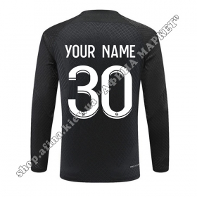 Нанесение фамилии и номера на футбольный костюм ПСЖ 2022-2023 Black