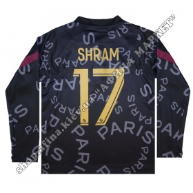 Нанесение фамилии, имени и номера на футбольный костюм ПСЖ 2022 Jordan Black