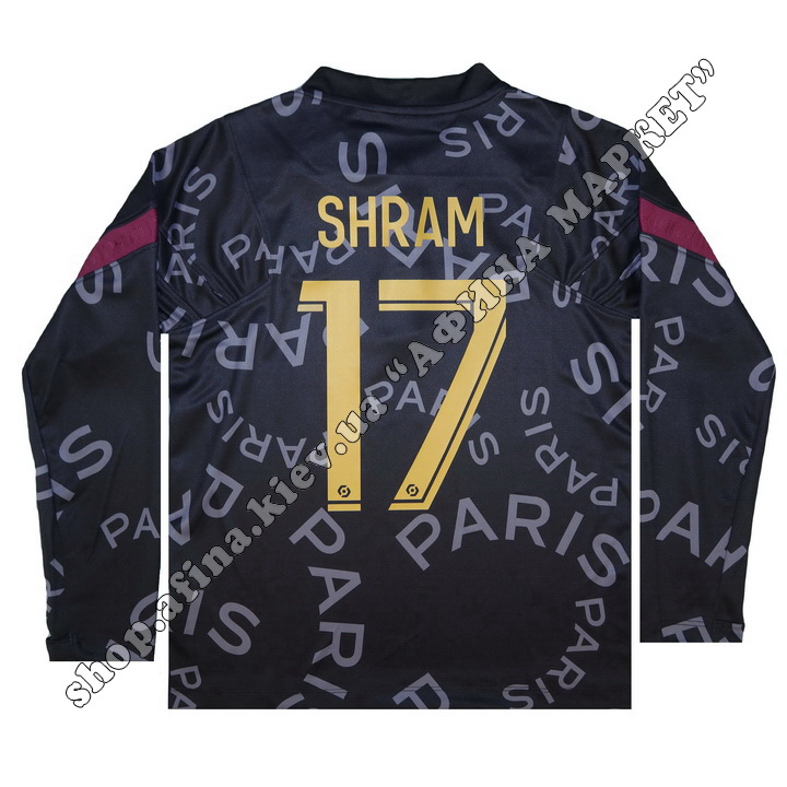 Нанесення прізвища, імені та номера на футбольний костюм ПСЖ 2022 Jordan Black 