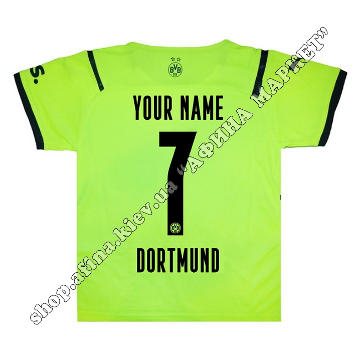 Нанесение имени, фамилии, номера на форму Боруссия Дортмунд 2022 Third 