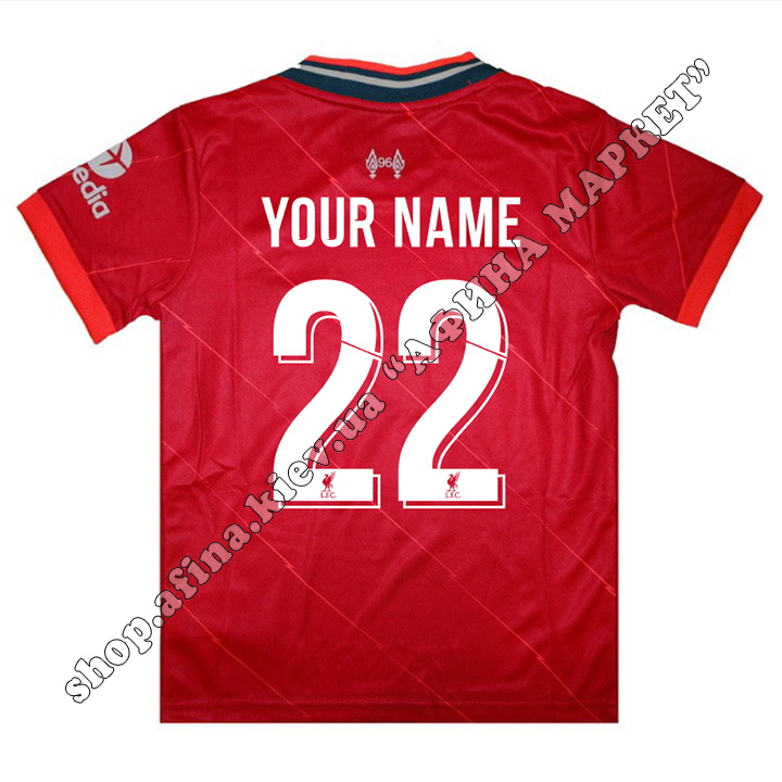 Нанесение имени, фамилии, номера на форму Ливерпуль 2021-2022 Home 