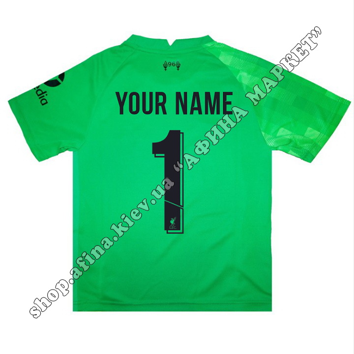 Нанесение имени, фамилии, номера на форму Ливерпуль 2021-2022 Goalkeeper Home 