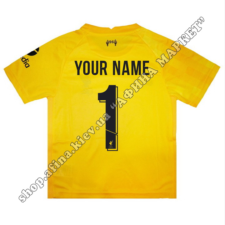 Нанесение имени, фамилии, номера на форму Ливерпуль 2022 Goalkeeper 