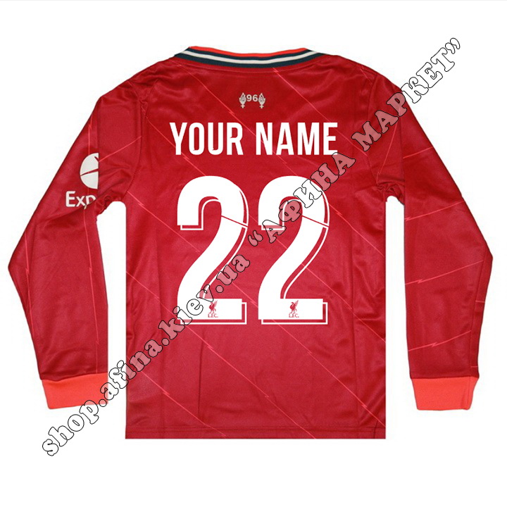 Нанесение имени, фамилии, номера на форму Ливерпуль Home 2022  
