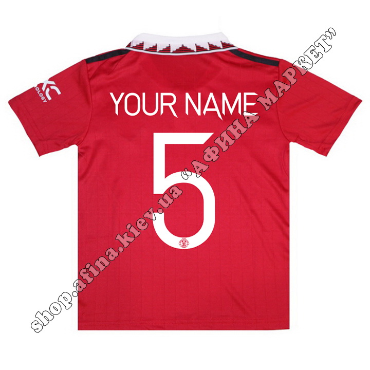 Друк імені, прізвища, номера, Манчестер Юнайтед 2022-2023 Home 