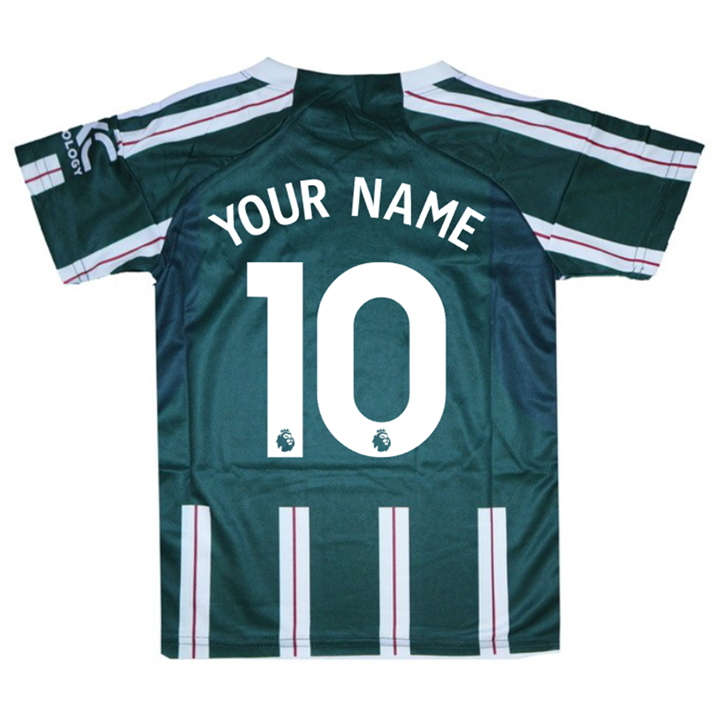 Нанесение имени, фамилии, номера на форму Манчестер Юнайтед 2023-2024 Away