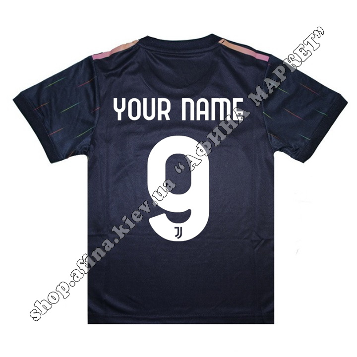 Нанесение имени, фамилии, номера, шрифт Ювентус Away 2021-2022 