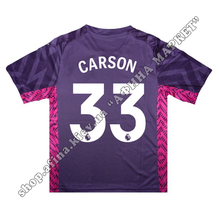 Друк прізвища та номерана футбольній формі Манчестер Сіті 2024 Goalkeeper Purple 