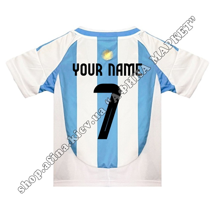Друк прізвища, імені та номера на футбольну форму збірної Аргентини EURO 2024 Argentina Home 