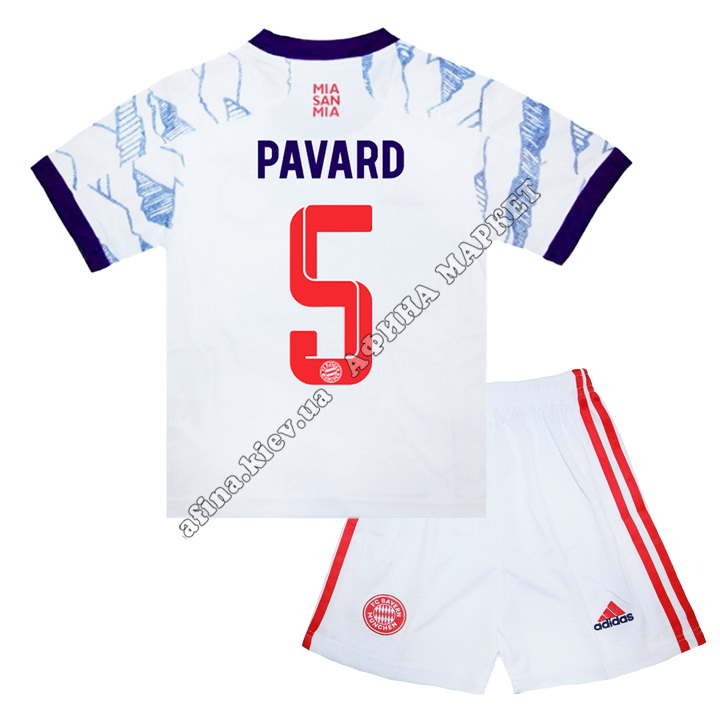 PAVARD 5 Бавария Мюнен 2021-2022 Adidas резервная 