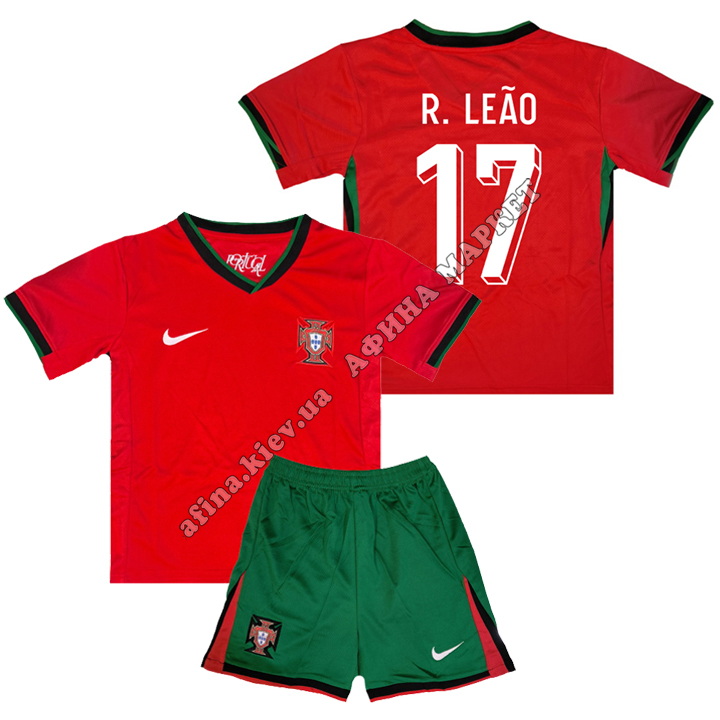 R. LEÃO 17 сборной Португалии EURO 2024 Nike Portugal Home 