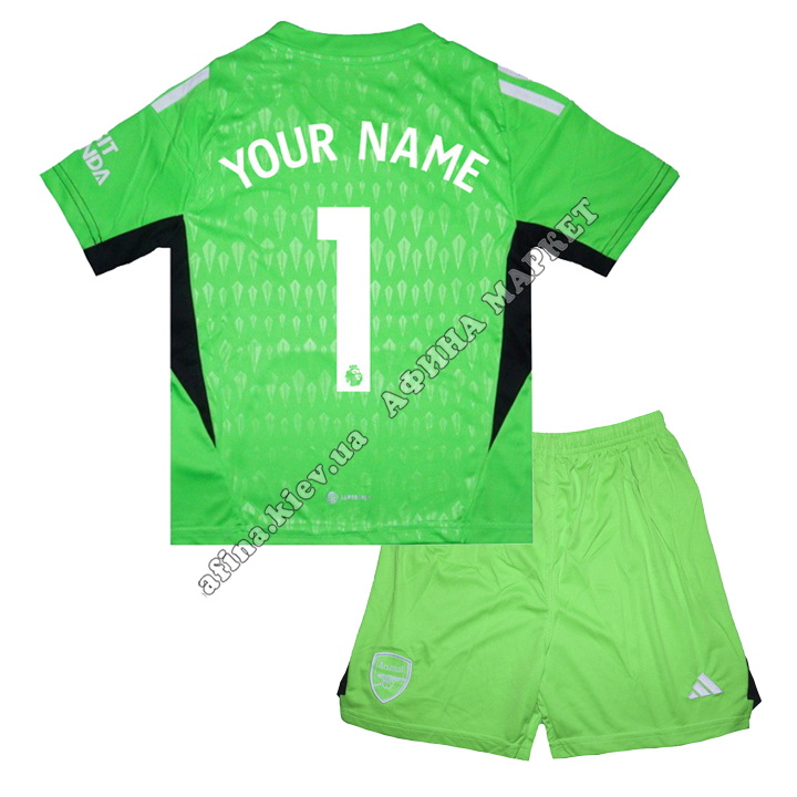 С Вашей фамилией Арсенал 2023-2024 Adidas Goalkeeper Green 