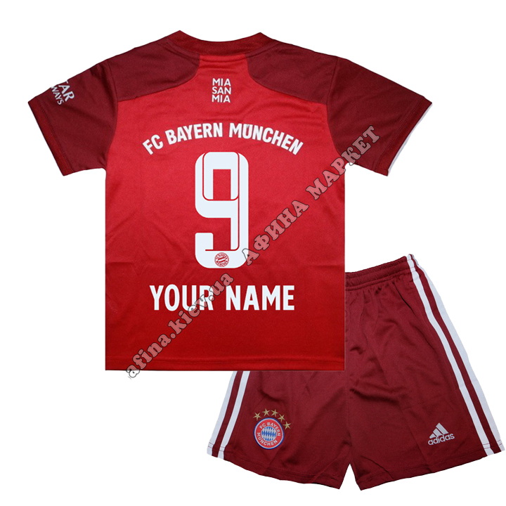 С Вашей фамилией Бавария Мюнен 2021-2022 Adidas Home 