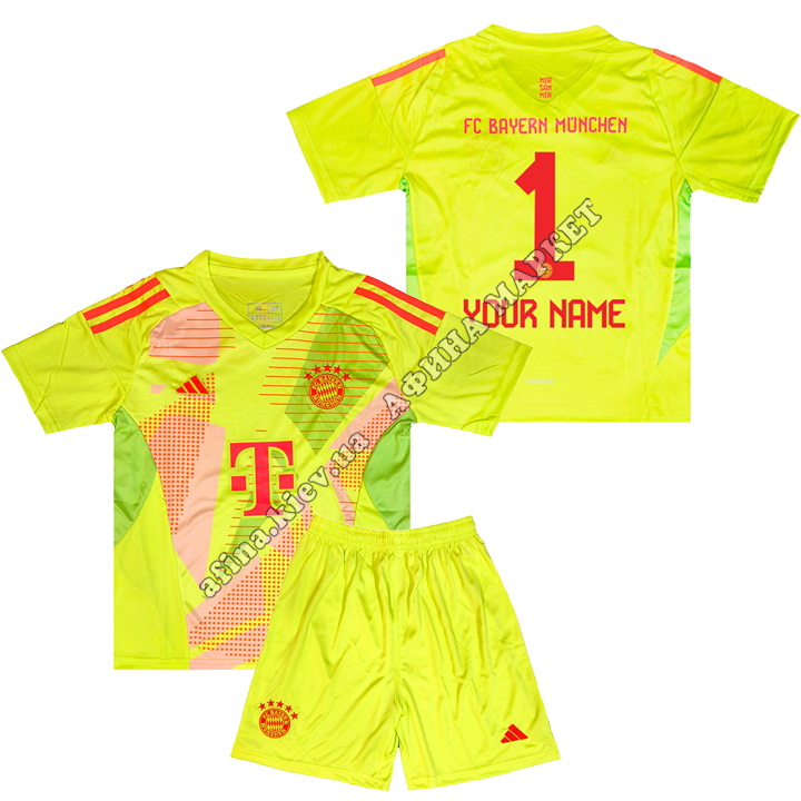 З Власним прізвищем Баварія Мюнхен 2024-2025 Goalkeeper Adidas 