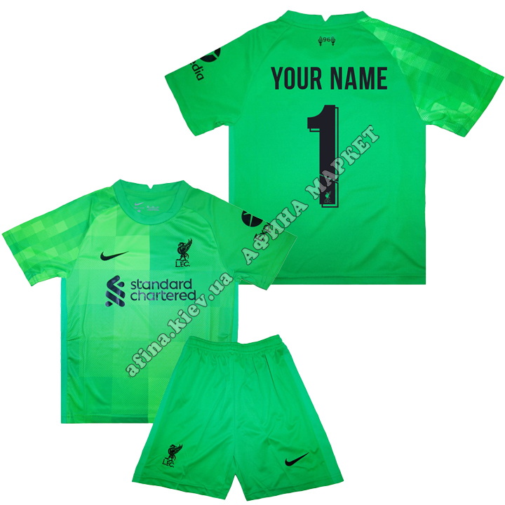 З Вашим прізвищем Ліверпуль 2021-2022 Nike Goalkeeper Home 