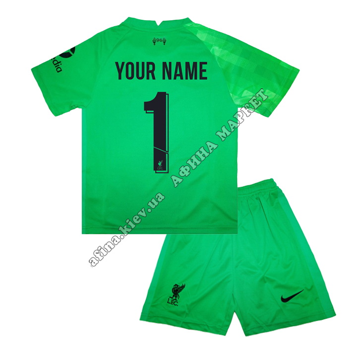 С Вашей фамилией Ливерпуль 2021-2022 Nike Goalkeeper Home 