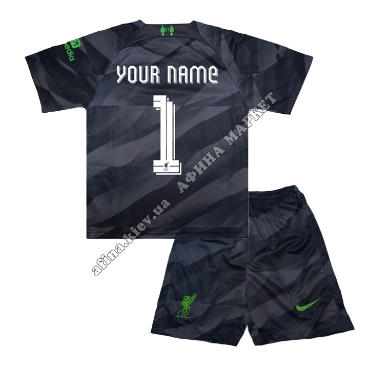 З Вашим прізвищем Ліверпуль 2024 Nike Goalkeeper Black 