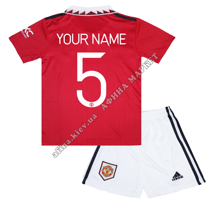 С Вашей фамилией Манчестер Юнайтед 2022-2023 Adidas Home 