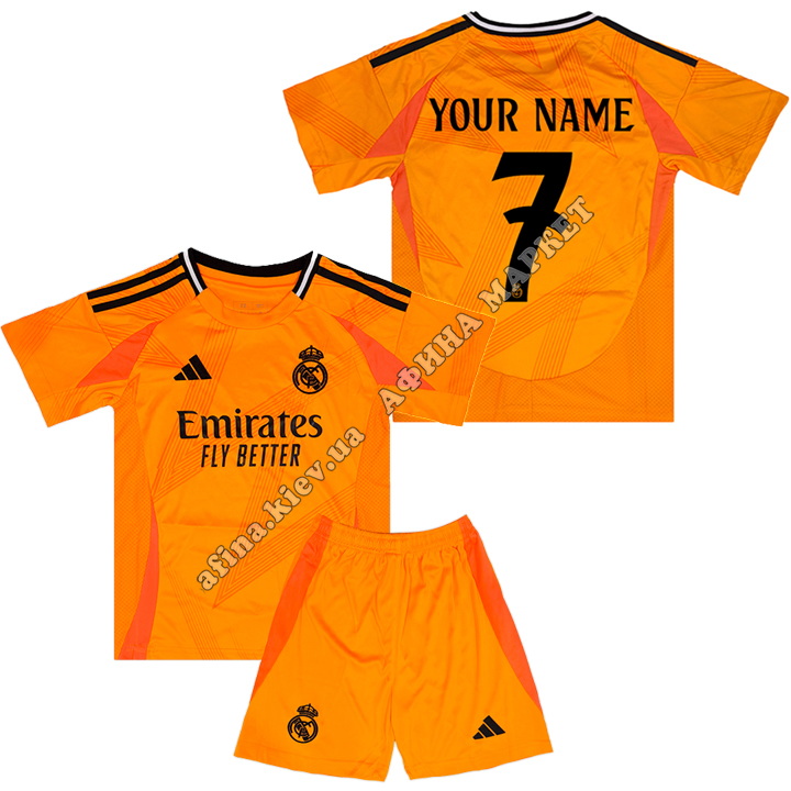 З Вашим прізвищем Реал Мадрид 2024-2025 Adidas Away 