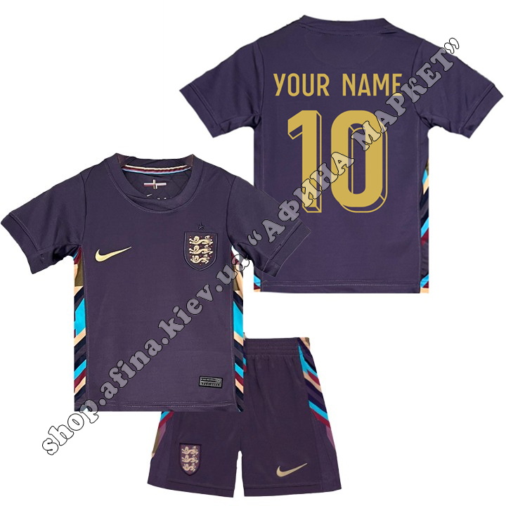 С Вашей фамилией сборной Англии EURO 2024 Nike England Away 