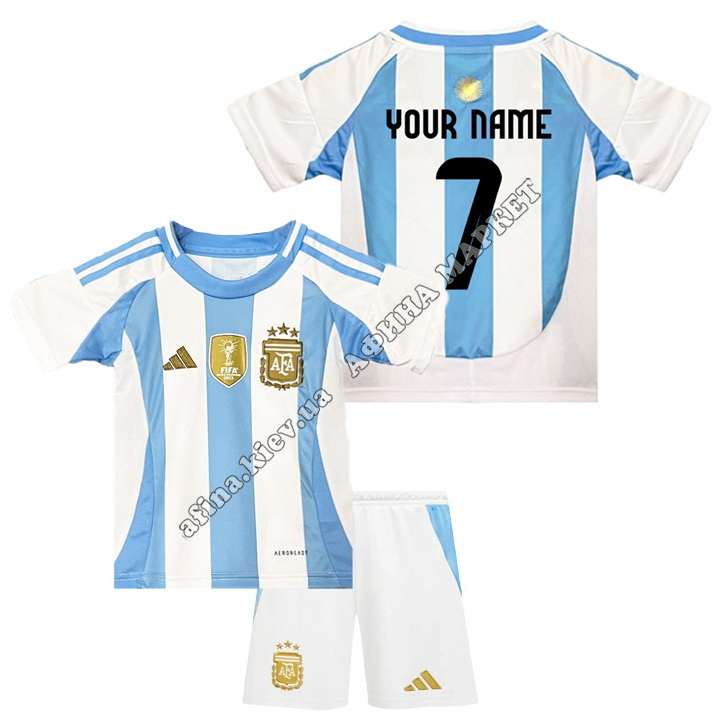 С Вашей фамилией сборной Аргентины EURO 2024 Argentina Home 