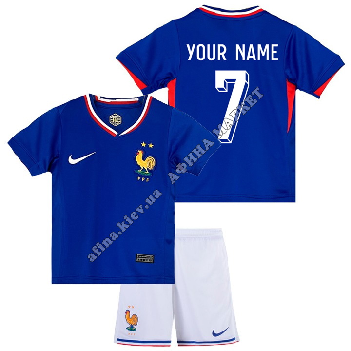 З Вашим прізвищем збірної Франції EURO 2024 Nike France Home 