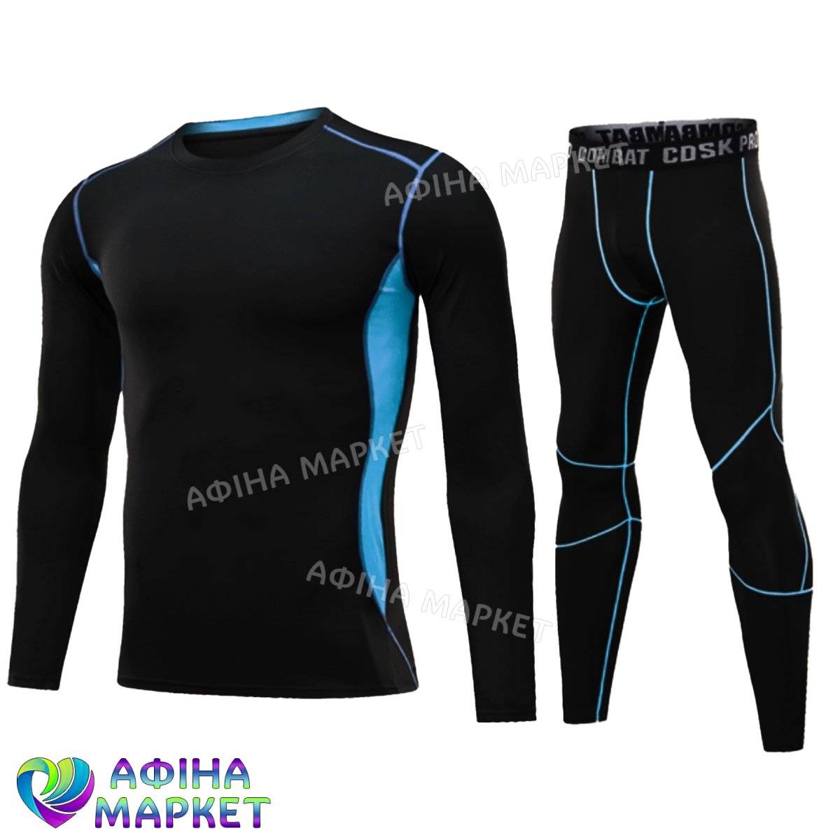 Термобілизна дитяча Sport Thermal Underwear Black/Blue Kids (3492)