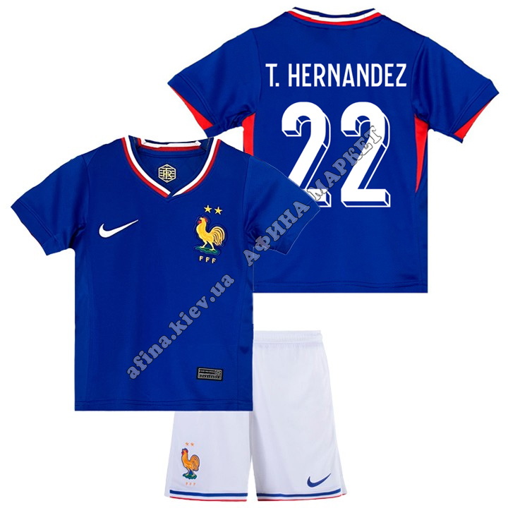 T. HERNANDEZ 22 сборной Франции EURO 2024 Nike France Home 