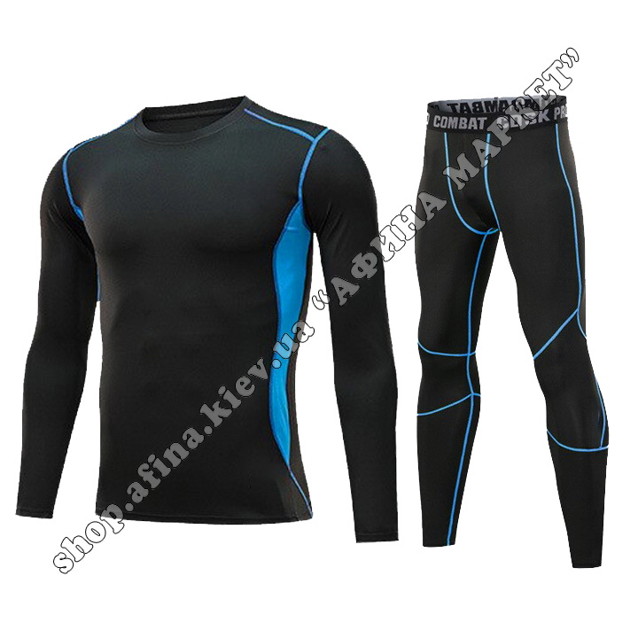 Sport Thermal Underwear Black/Blue Kids 