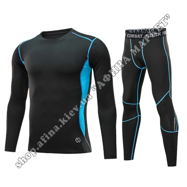 Thermal Underwear CD Black/Blue Reflective Adult 