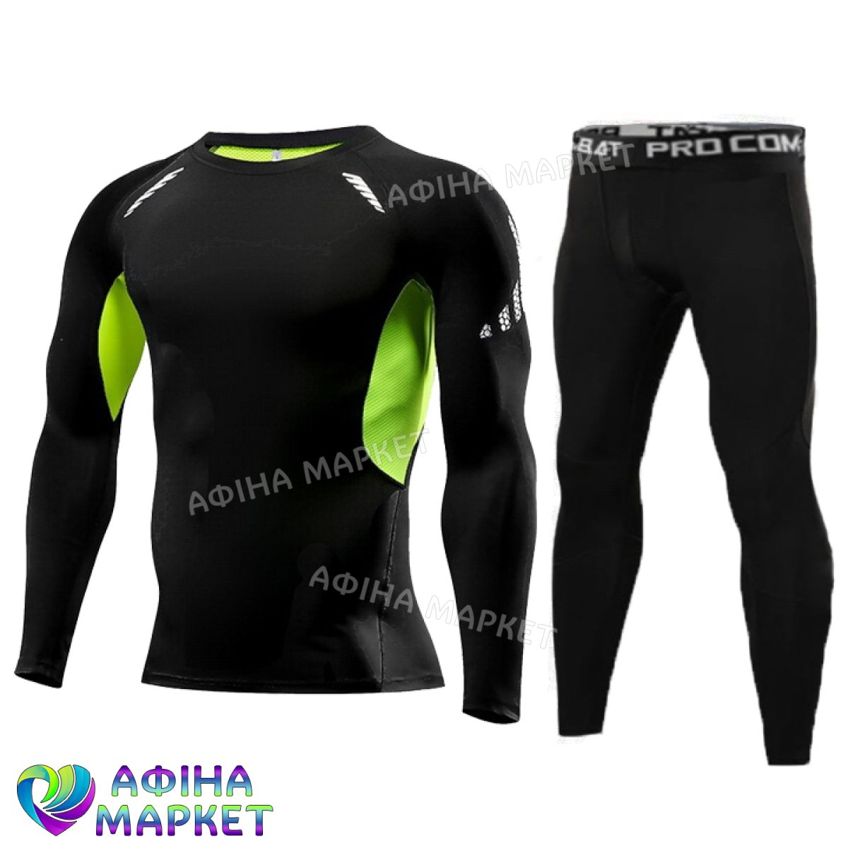 Thermal Underwear SPORT Ventilation Reflective Black/Green 124239