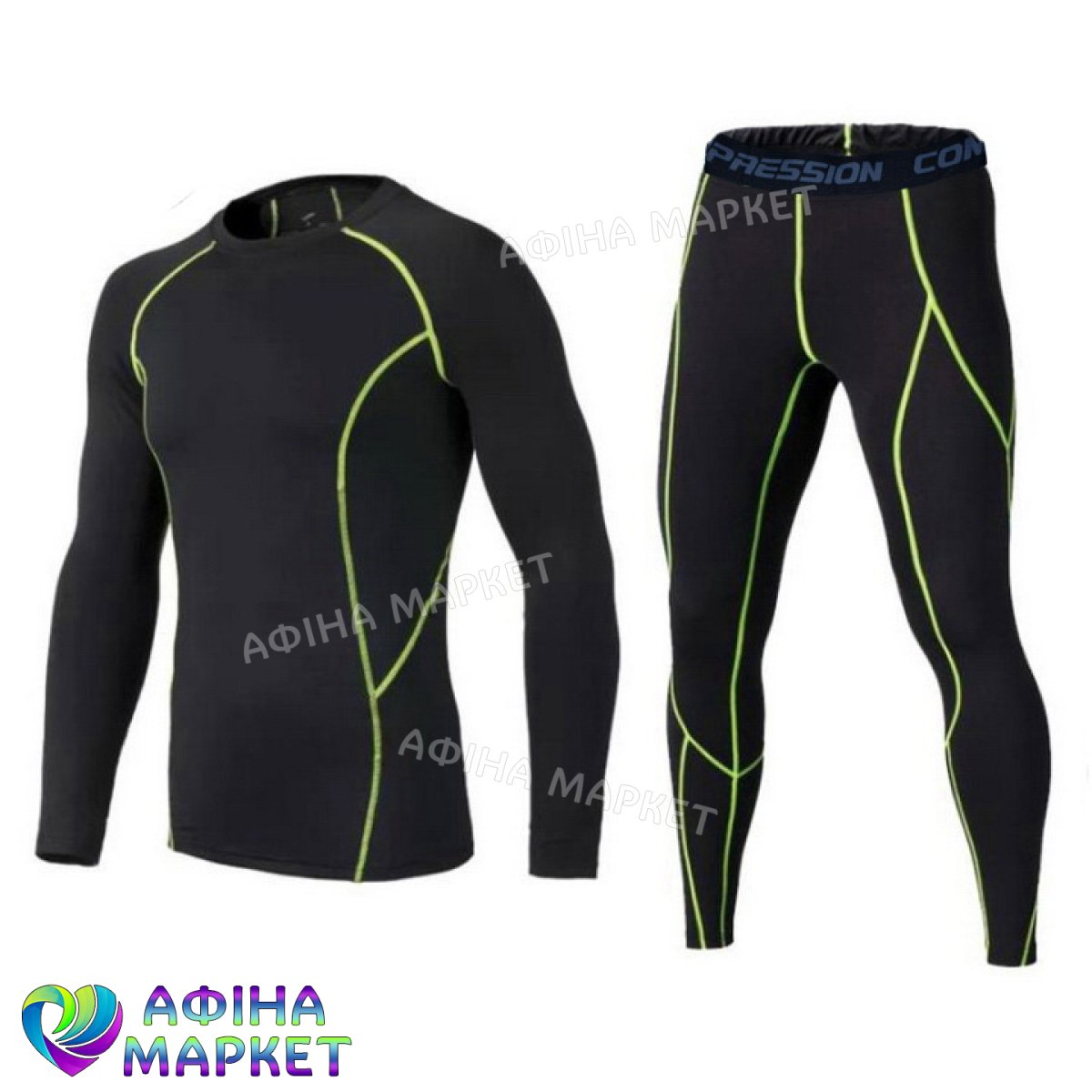 Термобілизна дитяча Thermal Underwear FENTA Winter Black/Green (3338)