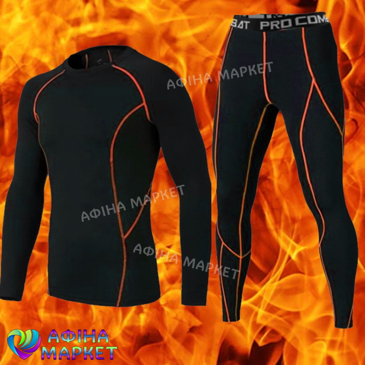 Термобілизна дитяча Thermal Underwear FENTA Winter Black/Orange (3334)