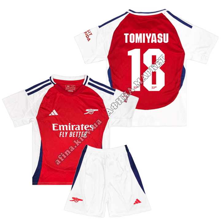 TOMIYASU 18 Арсенал 2025 Adidas Home 