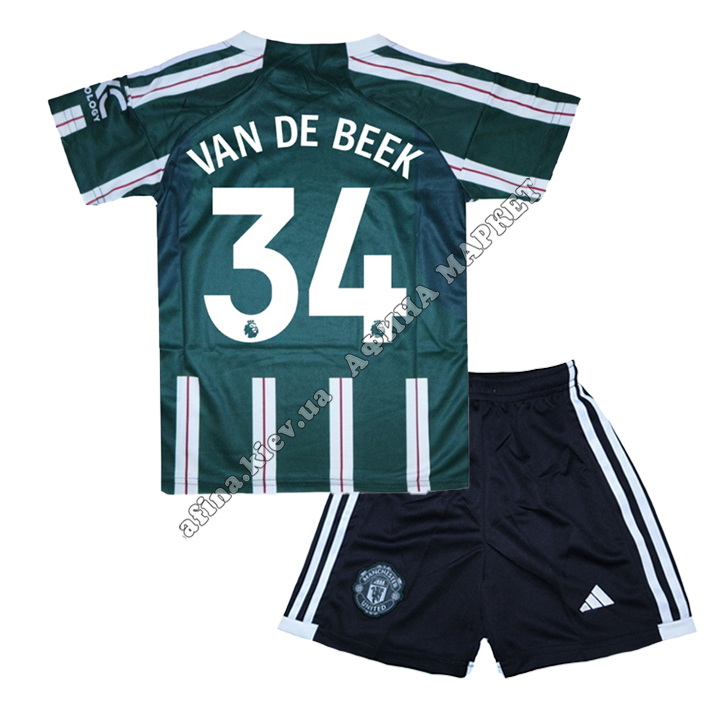 VAN DE BEEK 34 Манчестер Юнайтед 2023-2024 Adidas Away 
